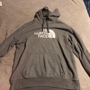 Gray North Face hoodie